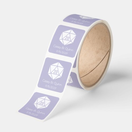 Tabletop Chic in Lavender Wedding Square Sticker