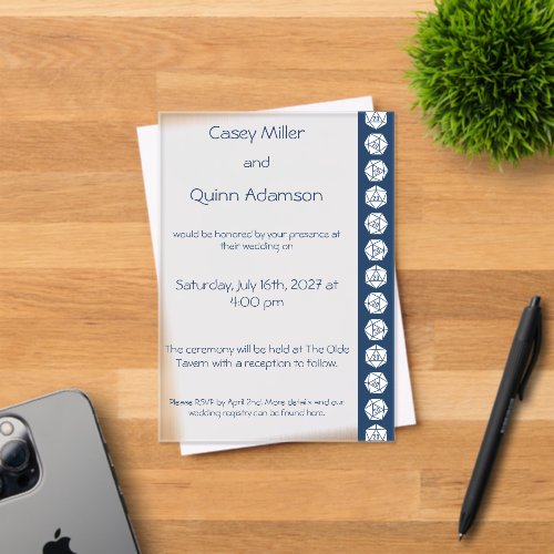 Tabletop Chic in Navy Acrylic Wedding Invitations
