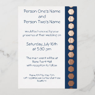 Tabletop Chic in Navy Foil Invitation
