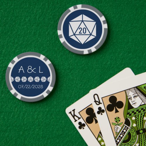 Tabletop Chic in Navy Poker Chips