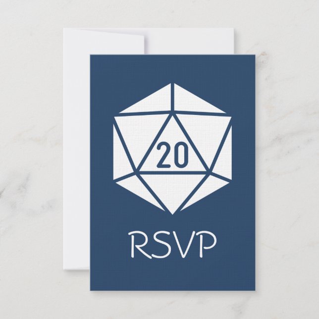 Tabletop Chic in Navy RSVP Card (Front)