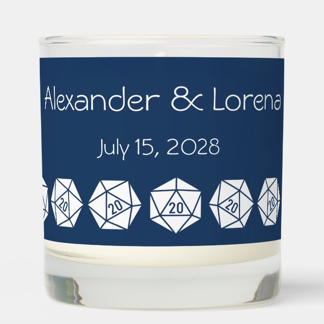 Tabletop Chic in Navy Scented Candle (Front)