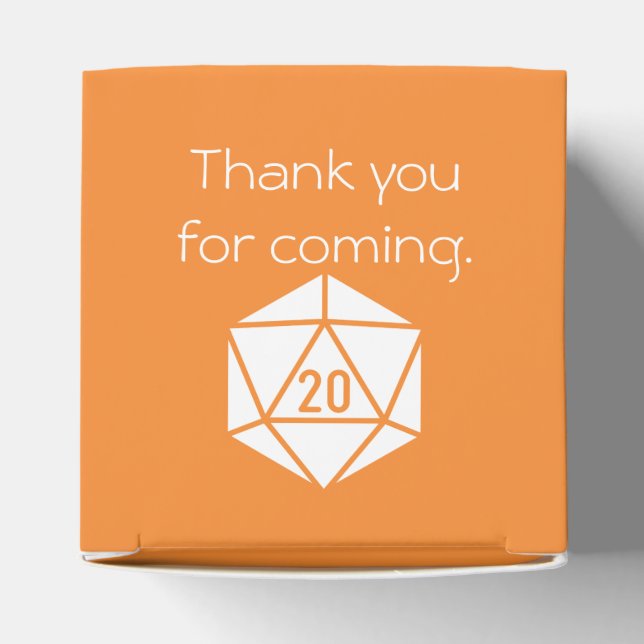 Tabletop Chic in Orange Favor Box (Top)