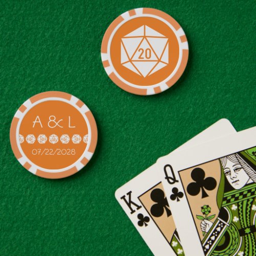 Tabletop Chic in Orange Poker Chips