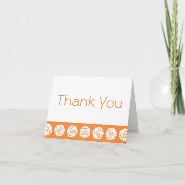 Tabletop Chic in Orange Thank You Card (Front)