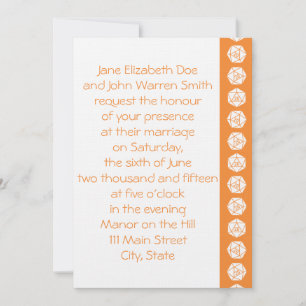 Tabletop Chic in Orange Wedding Invitation