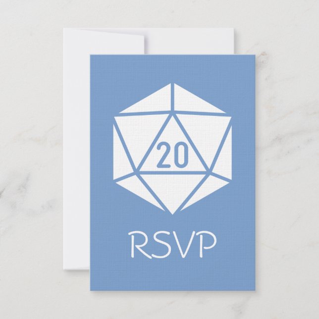 Tabletop Chic in Periwinkle RSVP Card (Front)