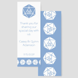 Tabletop Chic in Periwinkle Wedding Favor Bookmarks