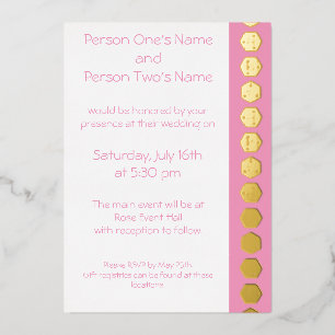Tabletop Chic in Petal Pink Foil Invitation