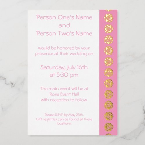 Tabletop Chic in Petal Pink Foil Invitation