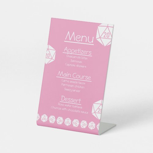 Tabletop Chic in Petal Pink Pedestal Sign