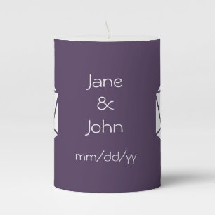 Tabletop Chic in Purple  Pillar Candle