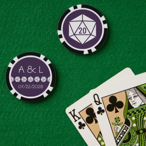 Tabletop Chic in Purple Poker Chips