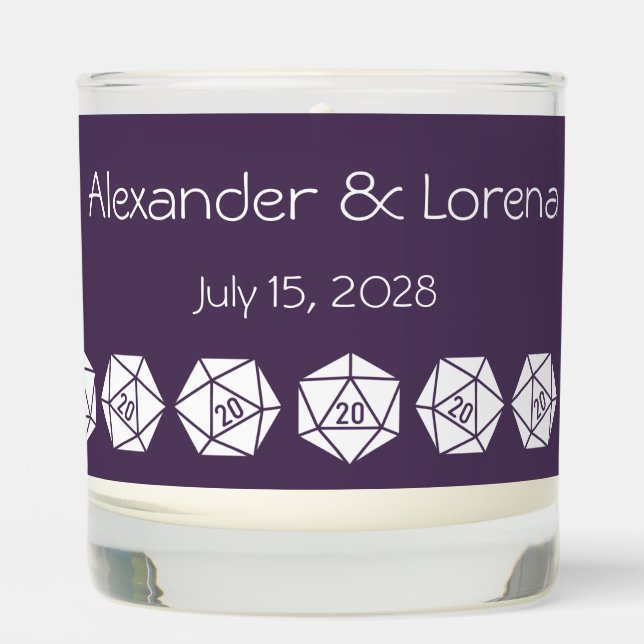 Tabletop Chic in Purple Scented Candle (Front)