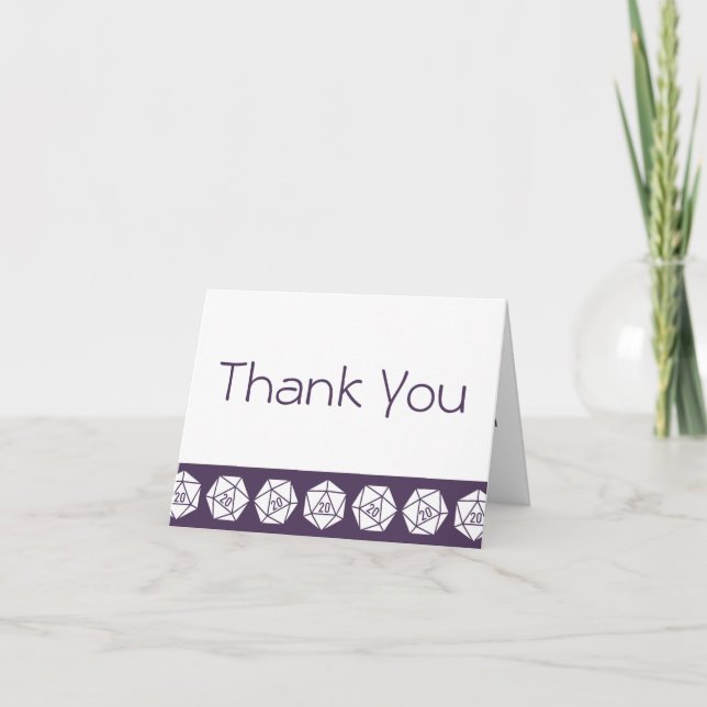 Tabletop Chic in Purple Thank You Card (Front)