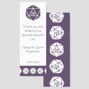 Tabletop Chic in Purple Wedding Favor Bookmarks