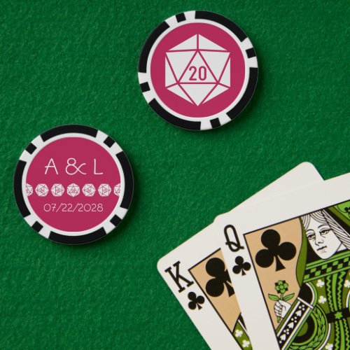 Tabletop Chic in Raspberry Poker Chips