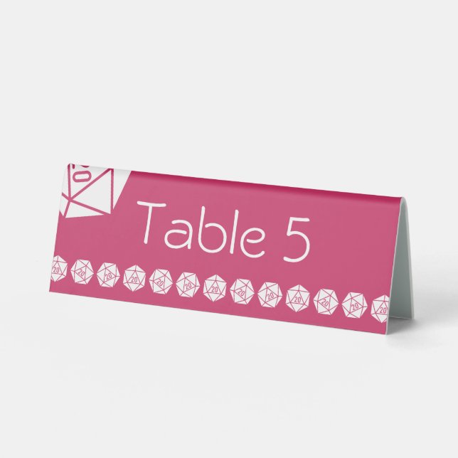 Tabletop Chic in Raspberry Table Tent Sign (Front)