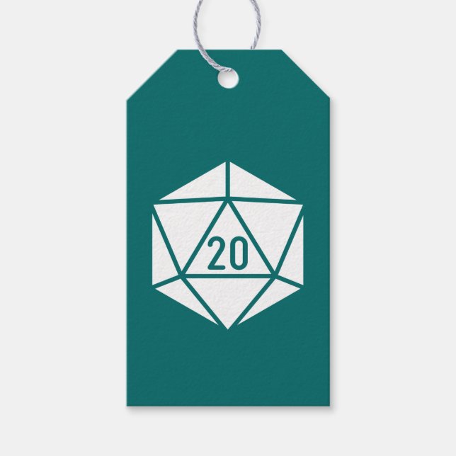 Tabletop Chic in Teal Gift Tag (Front)