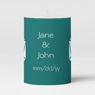 Tabletop Chic in Teal  Pillar Candle