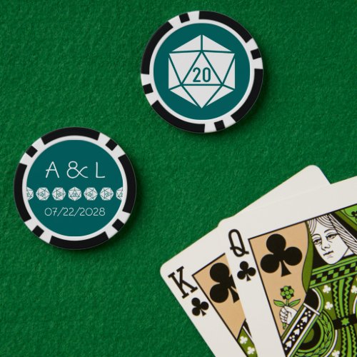 Tabletop Chic in Teal Poker Chips