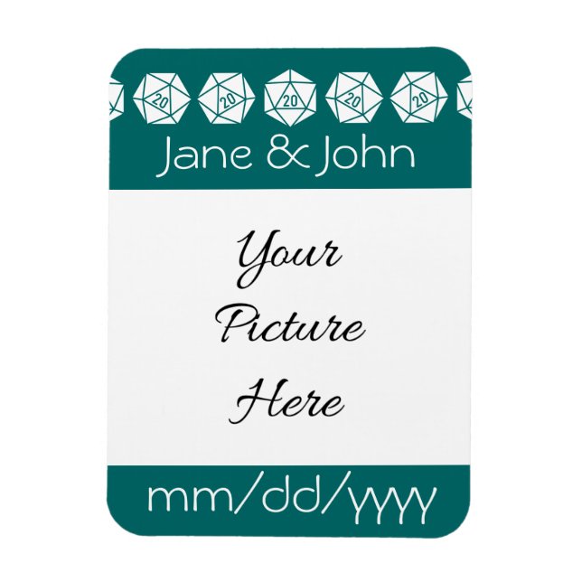 Tabletop Chic in Teal Save-the-Date Magnet (Vertical)