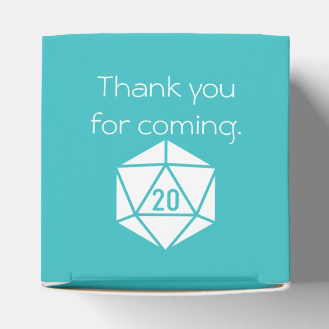 Tabletop Chic in Turquoise Favor Box (Top)