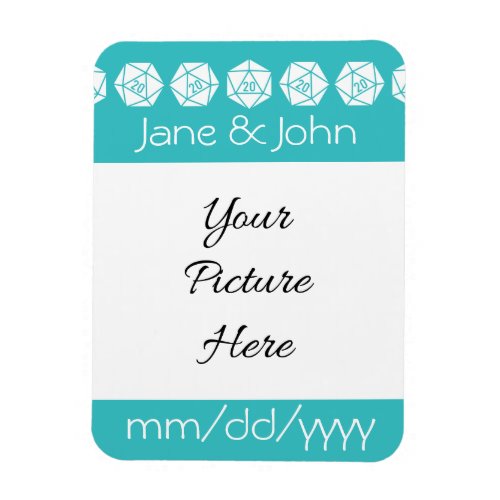 Tabletop Chic in Turquoise Save_the_Date Magnet