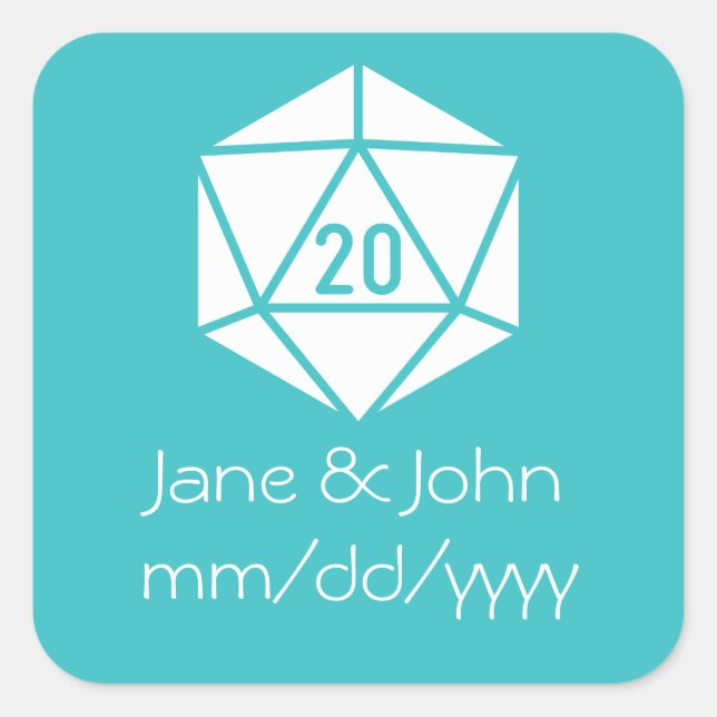 Tabletop Chic in Turquoise Sticker (Front)