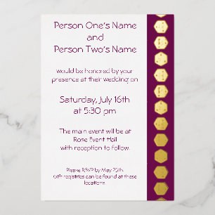 Tabletop Chic in Wine Foil Invitation