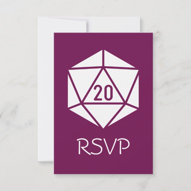 Tabletop Chic in Wine RSVP Card (Front)