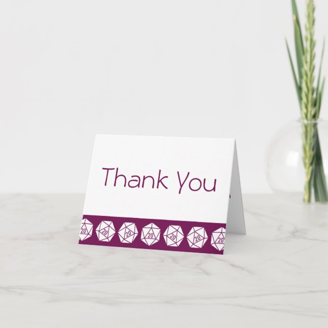 Tabletop Chic in Wine Thank You Card (Front)