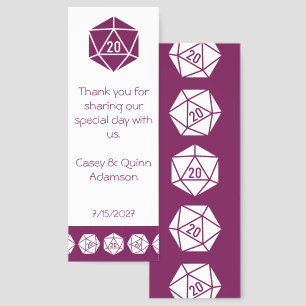 Tabletop Chic in Wine Wedding Favor Bookmarks