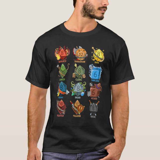 Tabletop Games Nerd Role Play Dice Game Gaming RPG T-Shirt (Front)
