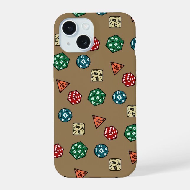 Tabletop Gaming Dice Design Iphone Case (Back)