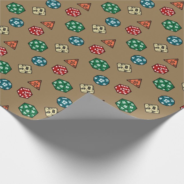 Tabletop Gaming Dice Wrapping Paper (Corner)
