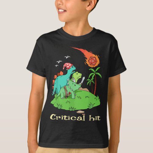 Tabletop Gaming Funny Critical Hit Role Playing T_Shirt