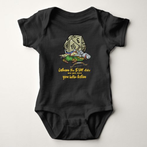 Tabletop Gaming When The DM Asks Baby Bodysuit