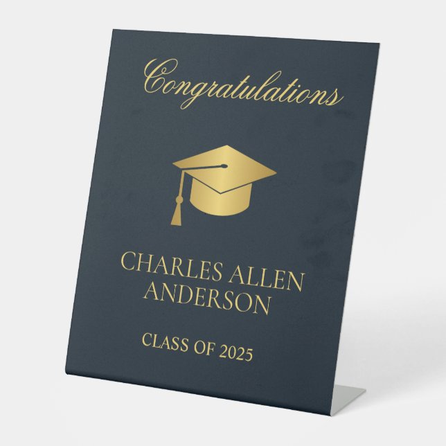 Tabletop Graduation Congratulations Sign (Front)