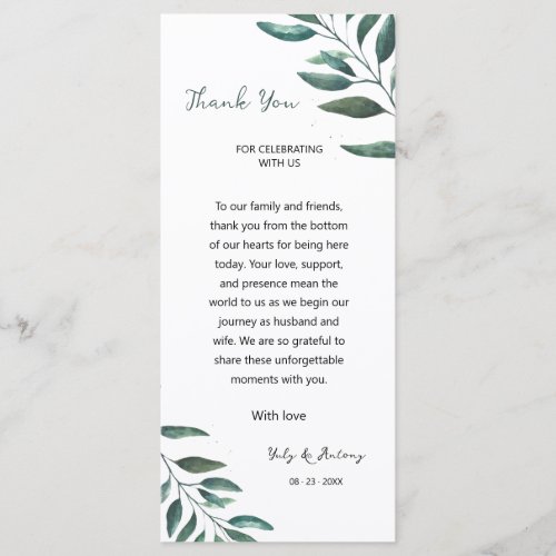 Tabletop Greenery Botanical Message Appreciation Program