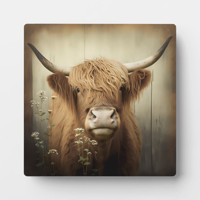  Tabletop plaque of a Highland Cow (Front)
