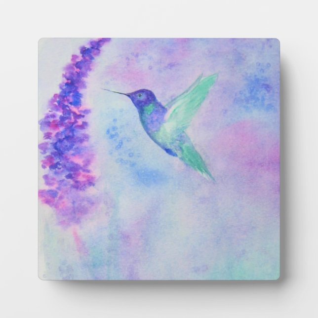 Tabletop Plaque with Ease Hummingbird (Front)