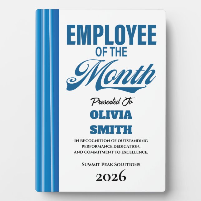 Tabletop Plaque with Easel (Front)