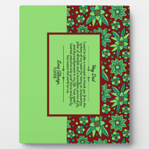 Tabletop Plaque with Easel