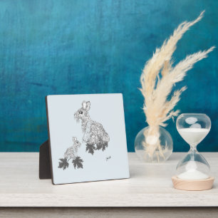 Tabletop Plaque with Easel Bunny Rabbit's