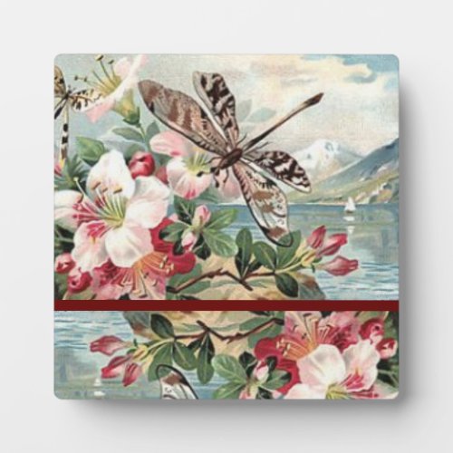 Tabletop Plaque with Easel Gorgeous Dragon fly 