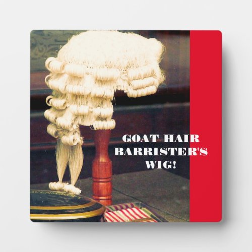Tabletop Plaque with Easel Unique Barristers Wig