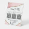 *~* Tabletop QR 3 PAYMENT Table Tent PINK AGATE
