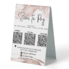 *~* Tabletop QR PAYMENT Table Tent .