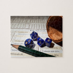 Tabletop RPG Fantasy Role Player Character Sheet Jigsaw Puzzle